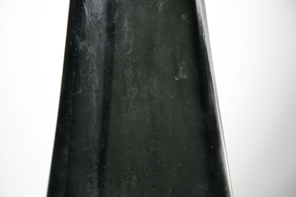Thumbnail: Pair of green Triangular Orrefors Lamps