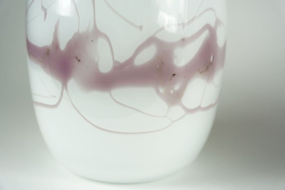 Thumbnail: Pair of Holmegaard Lamps Sakura red/white Design Michael Bang, 1984, Denmark