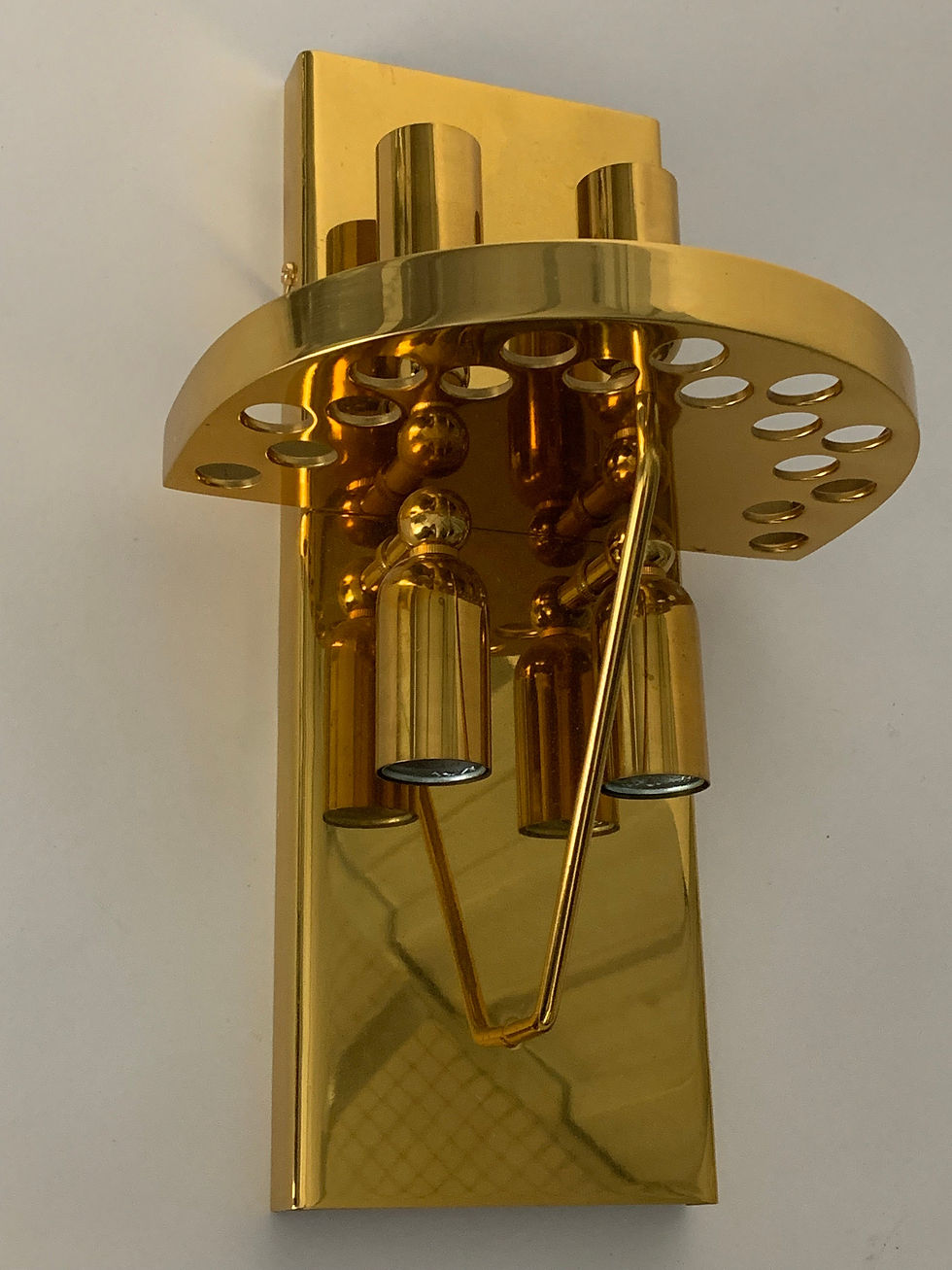 Thumbnail: Pair of Large Palwa Sconces with Thick Swarovski Crystal Rods, 1980, Germany