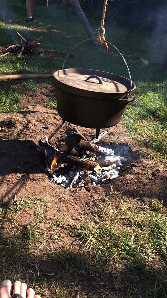 Zelf buiten koken.
