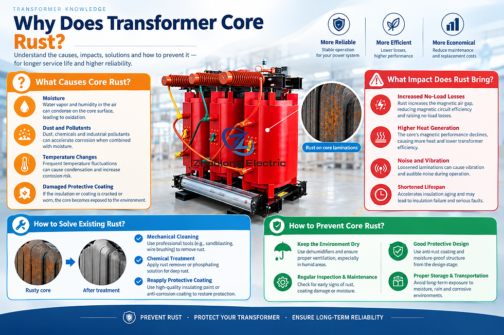Why does trasnsformer core rust
