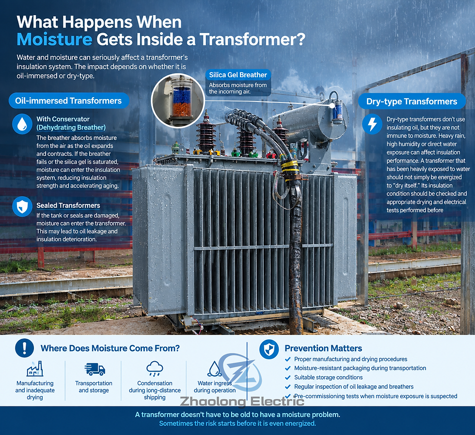 What happens when moisture gets inside a transformer? Causes, Risks and Prevention