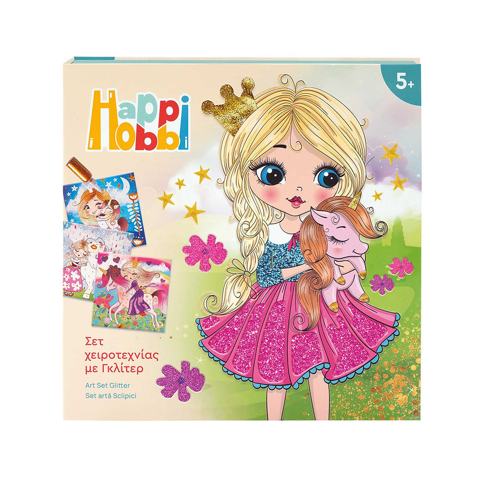 Thumbnail: HappiHobbi Art Σετ Χειροτεχνίας με Glitter AS1038-21046