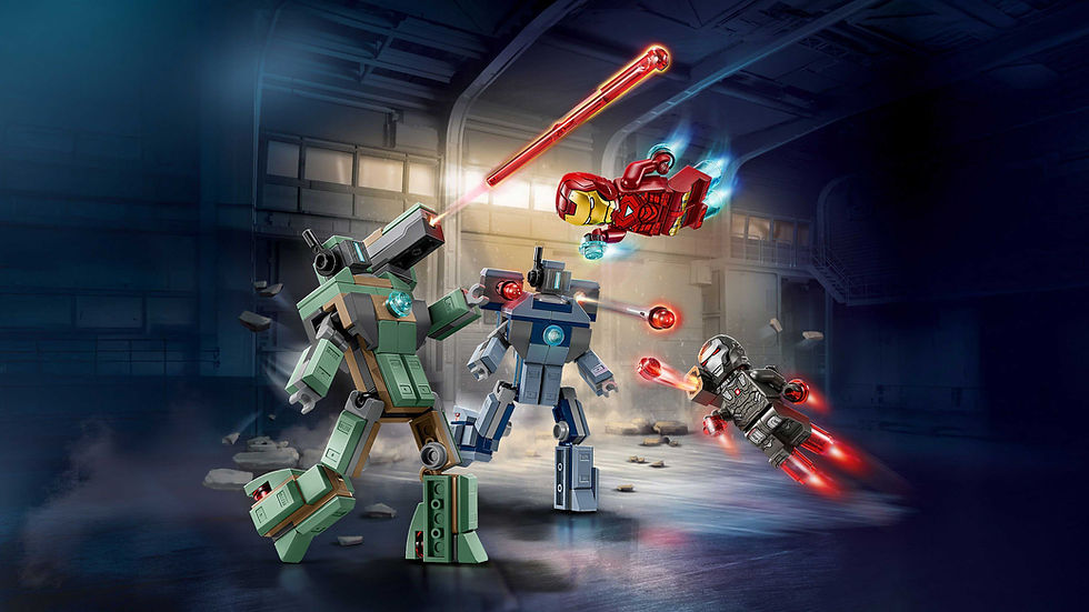 Thumbnail: LEGO Marvel Iron Man & War Machine vs. Hammer Drones 76320
