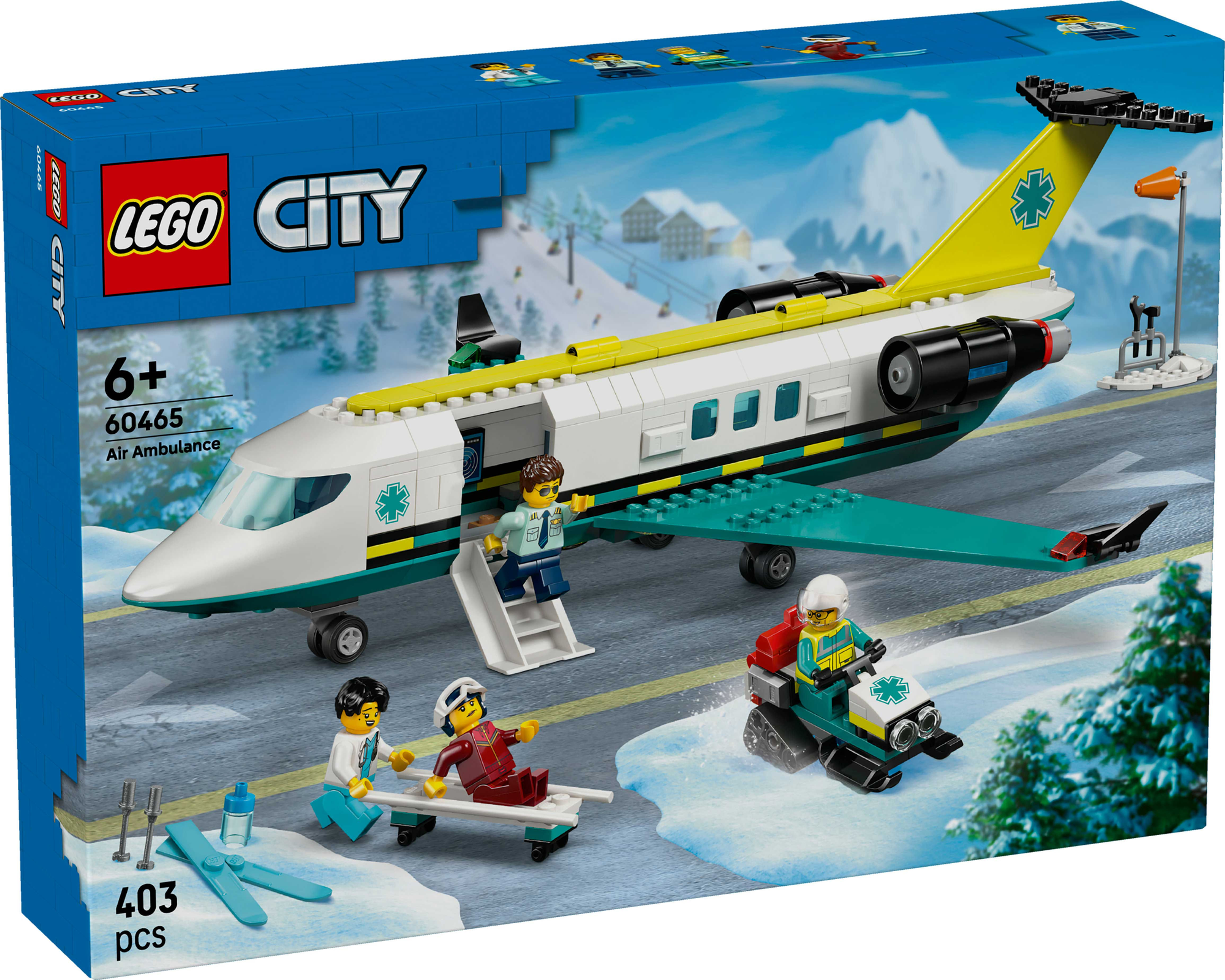 LEGO City Emergency Air Ambulance Plane, Airplane Toy 60465