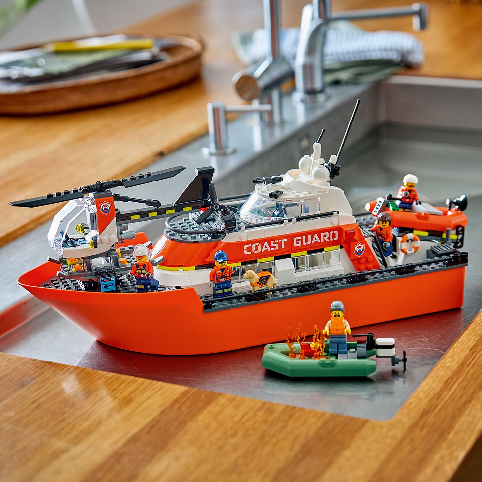 Thumbnail: LEGO City Coast Guard Rescue Boat & Helicopter 60504
