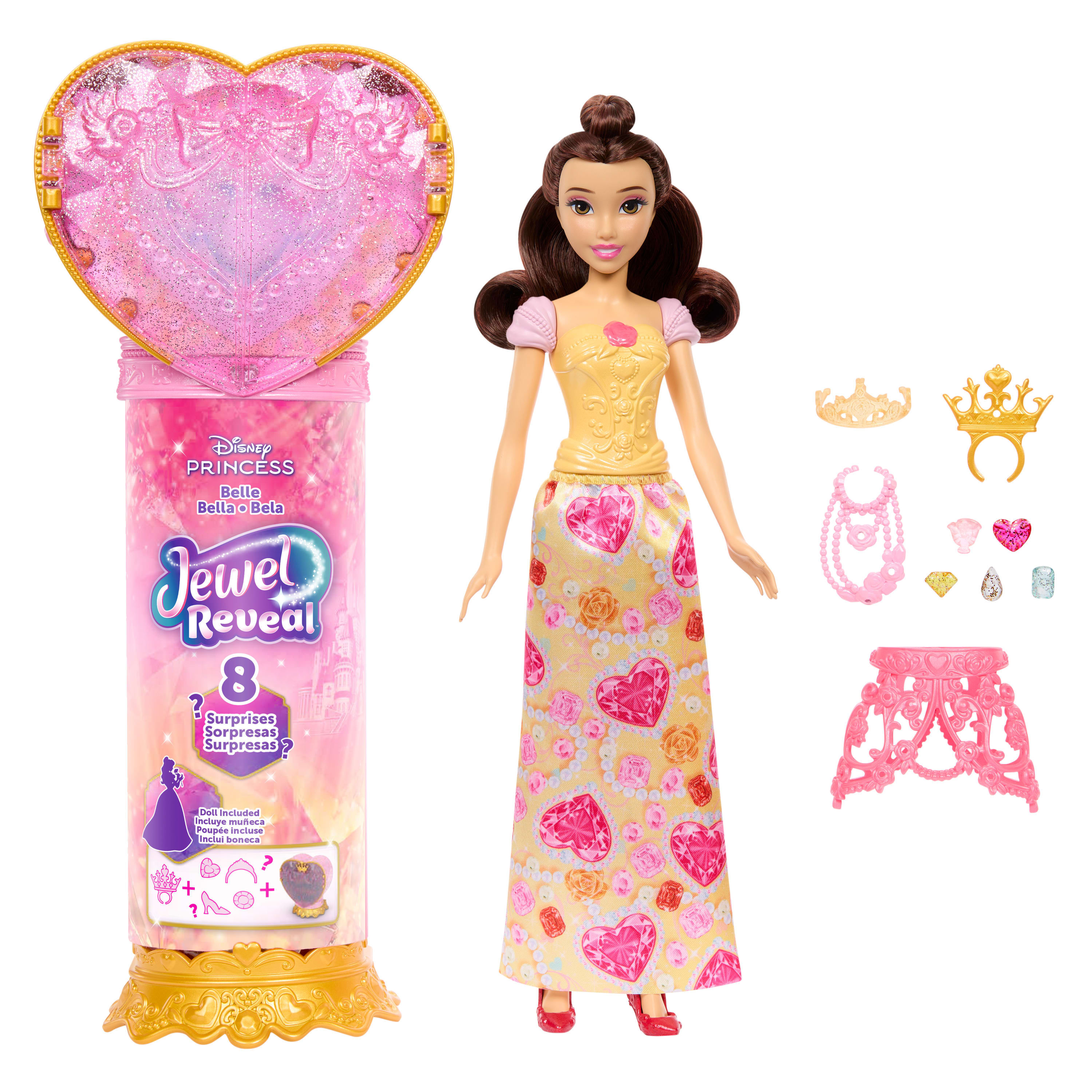 Disney Princess Jewel Reveal Πεντάμορφη Κούκλα JHL51