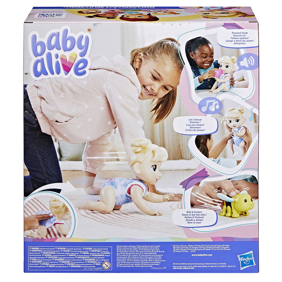 Thumbnail: Baby Alive Crawl 'n Play Harper Hugs Blonde Hair Electronic Baby Doll F9709