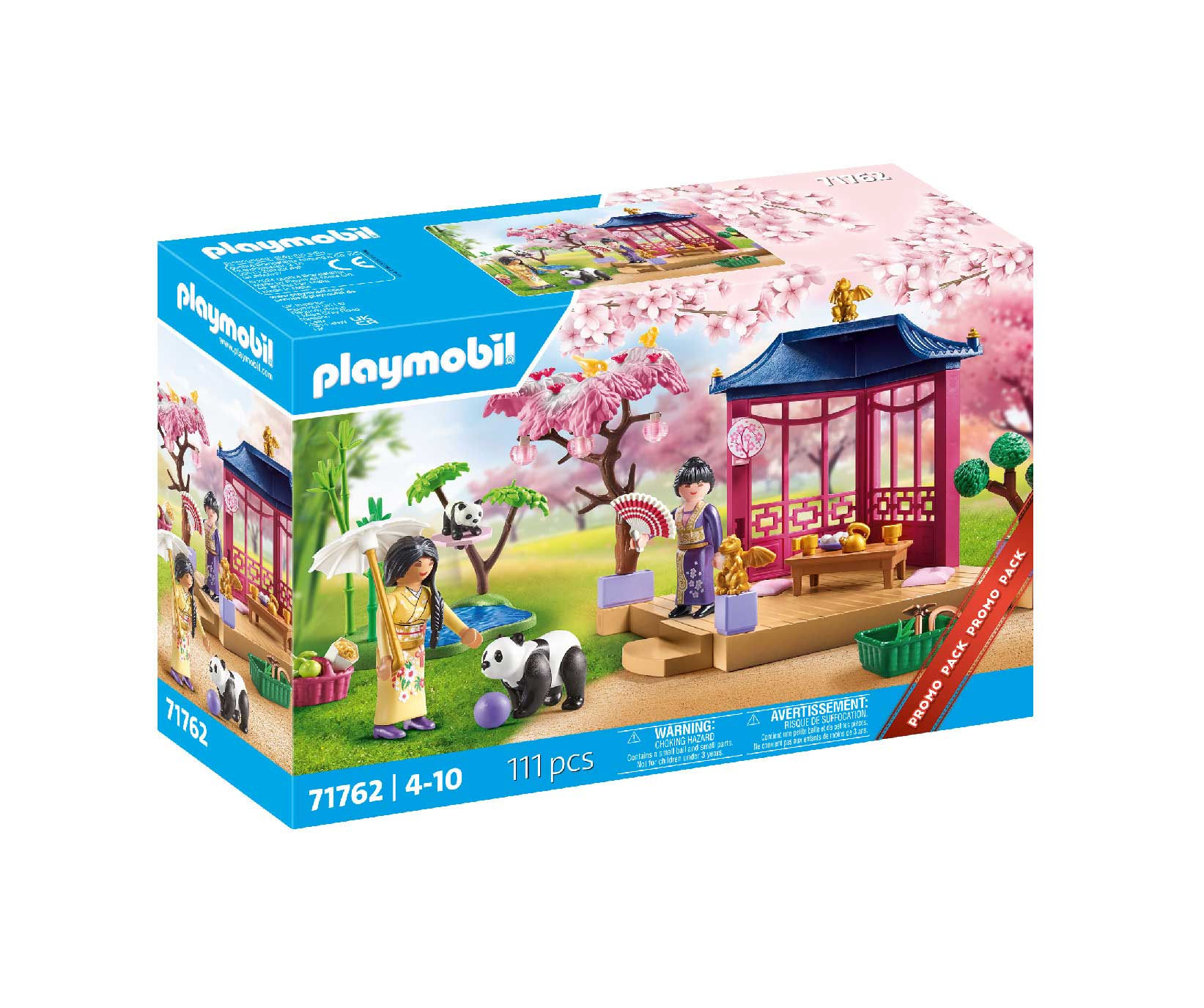 PLAYMOBIL Ασιατικός κήπος με κιόσκι και Πάντα 71762