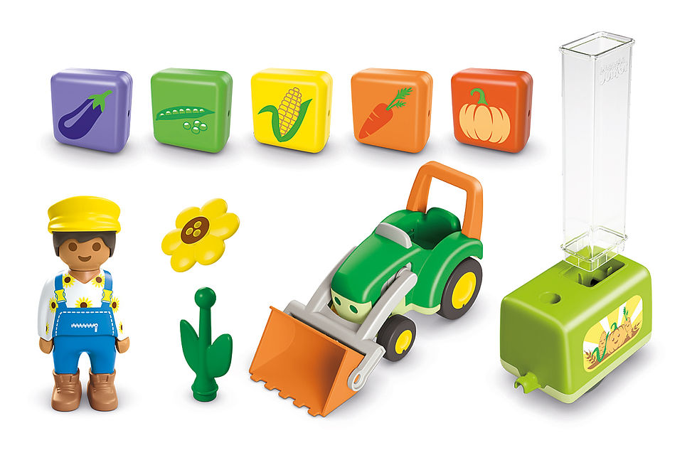 Thumbnail: PLAYMOBIL JUNIOR: Τρακτέρ με λαχανικά Pl71773