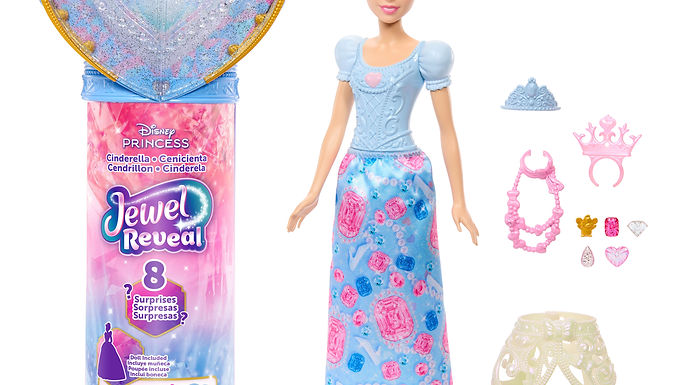 Disney Princess Jewel Reveal Σταχτοπούτα Κούκλα JHL50