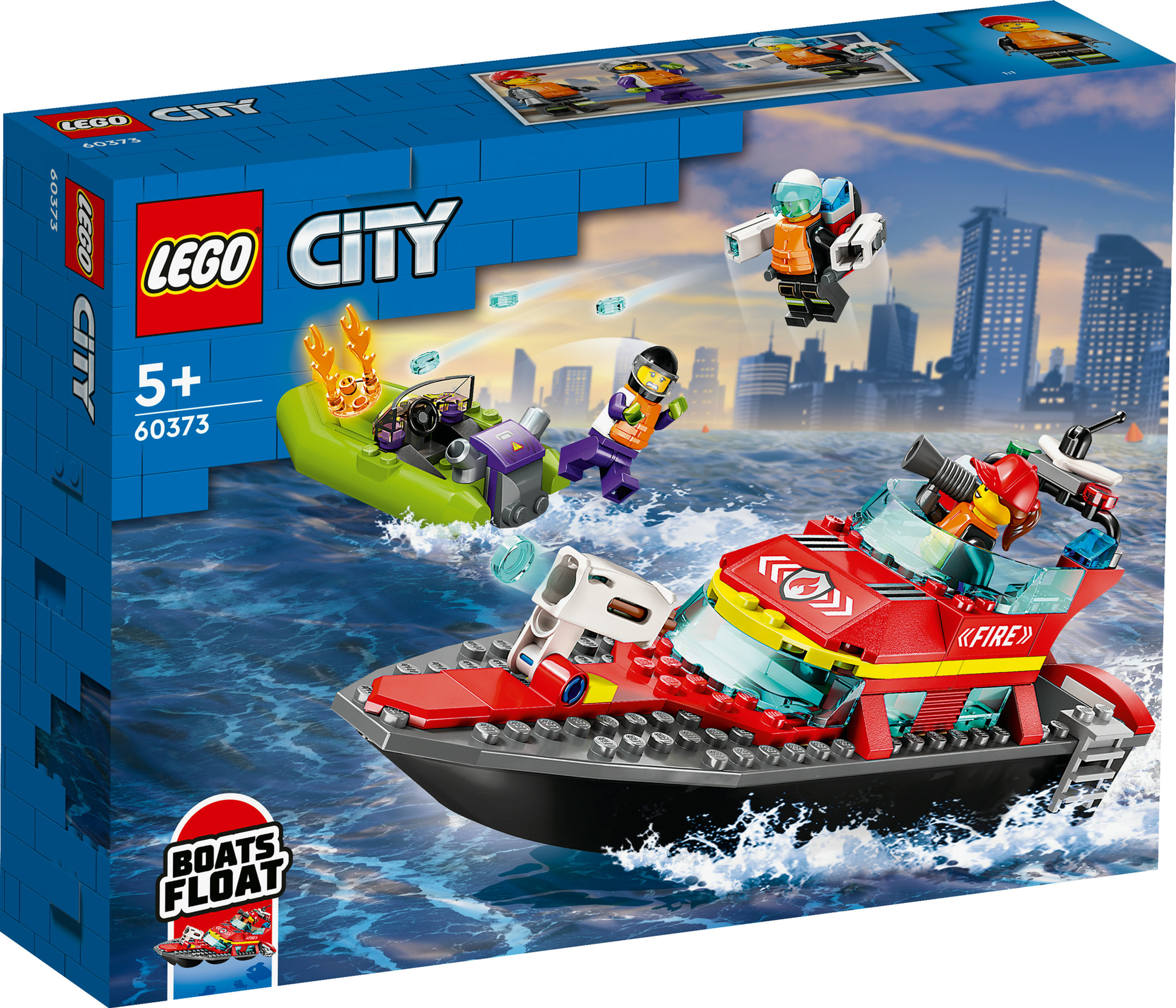 LEGO® City Fire Rescue Boat 60373 (144 Pieces)