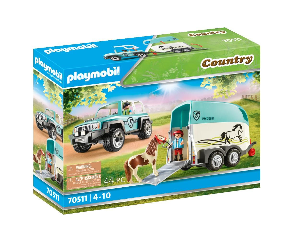 Playmobil Country Όχημα με τρέιλερ μεταφοράς πόνυ 70511