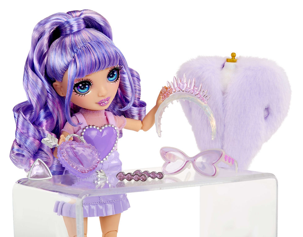 Thumbnail: Rainbow High Creative Crystals Fashion Doll- Violet 121404