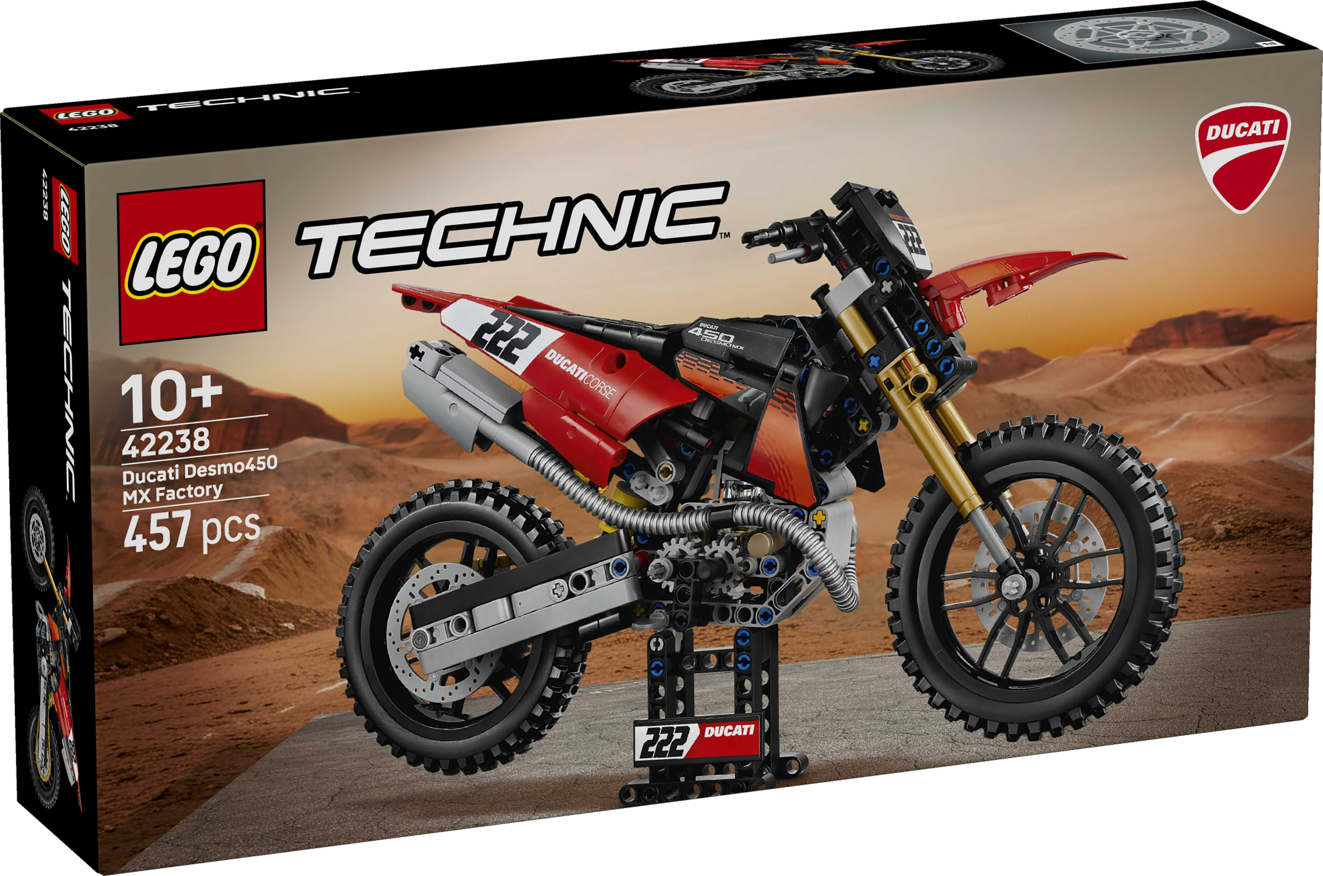 LEGO Technic Ducati Desmo450 MX Factory Motorcycle 42238