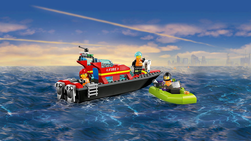 Thumbnail: LEGO® City Fire Rescue Boat 60373 (144 Pieces)