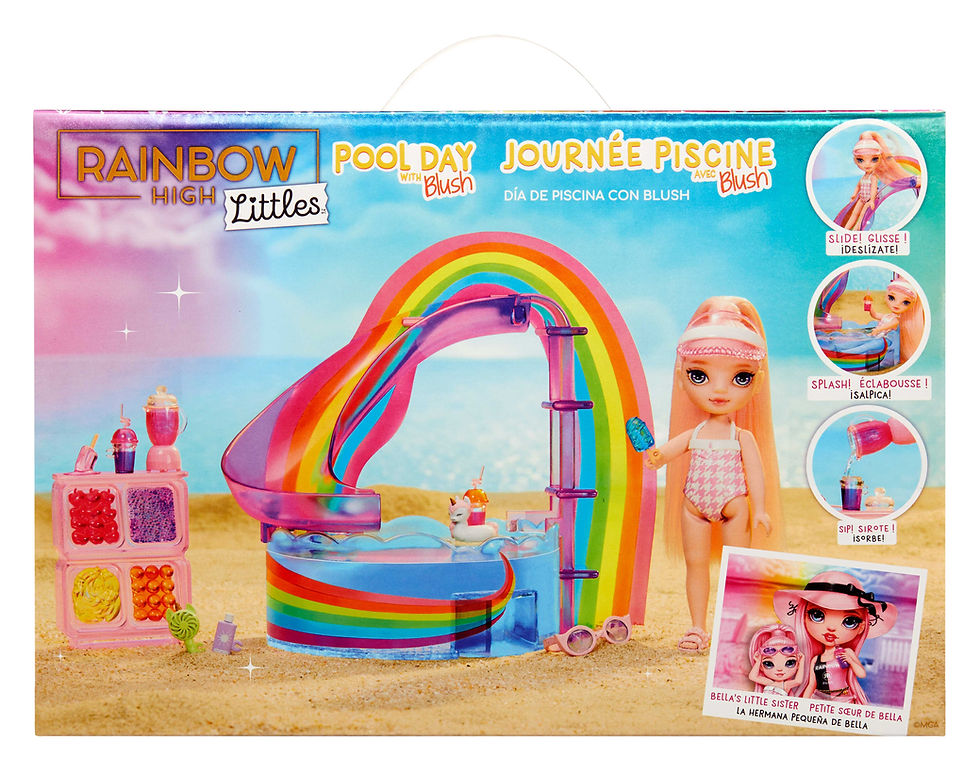 Thumbnail: Rainbow High Littles Pool Day Playset + Small Doll (Pink 5.5”) 522249