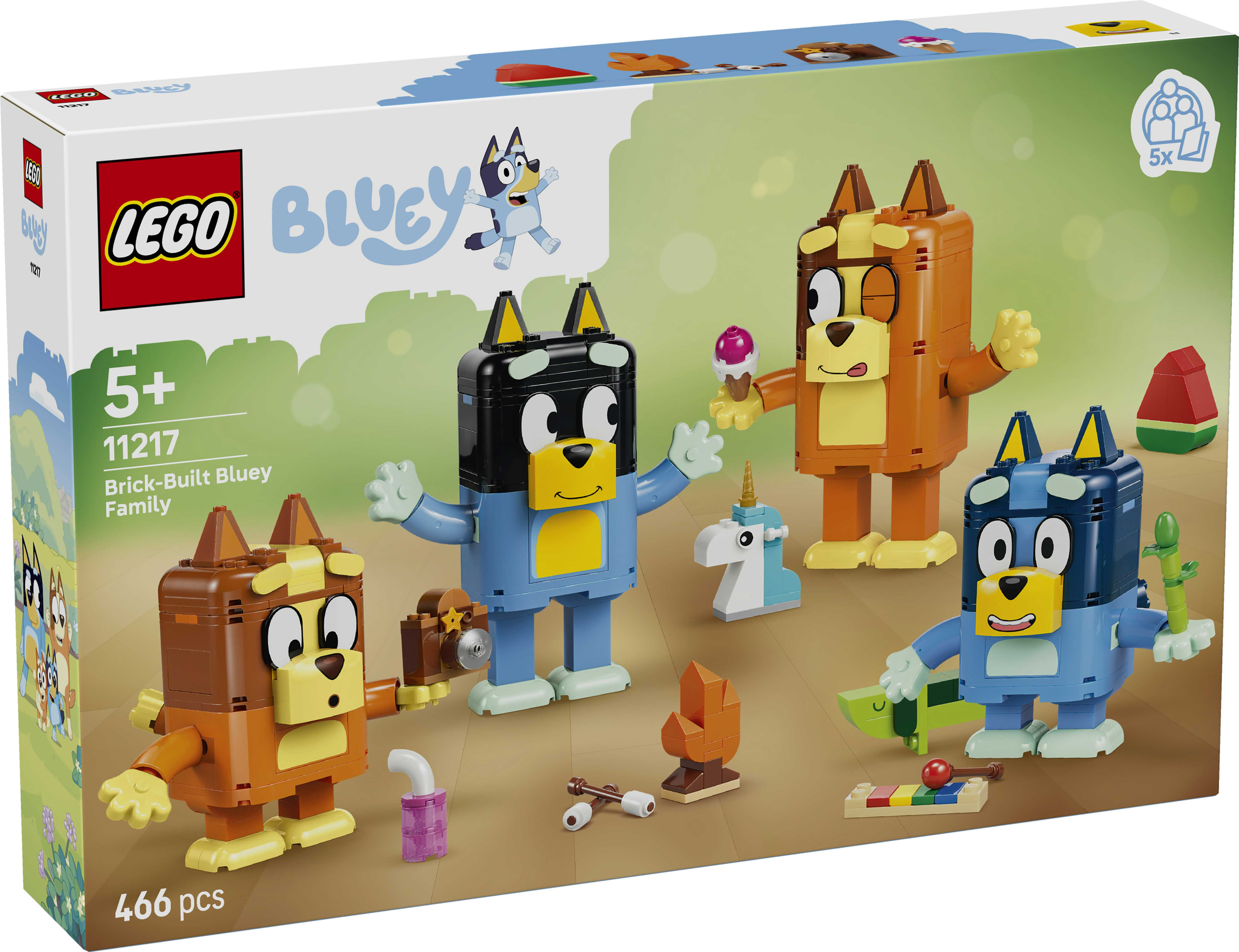 LEGO Bluey Brick-Built Bluey Family 11217