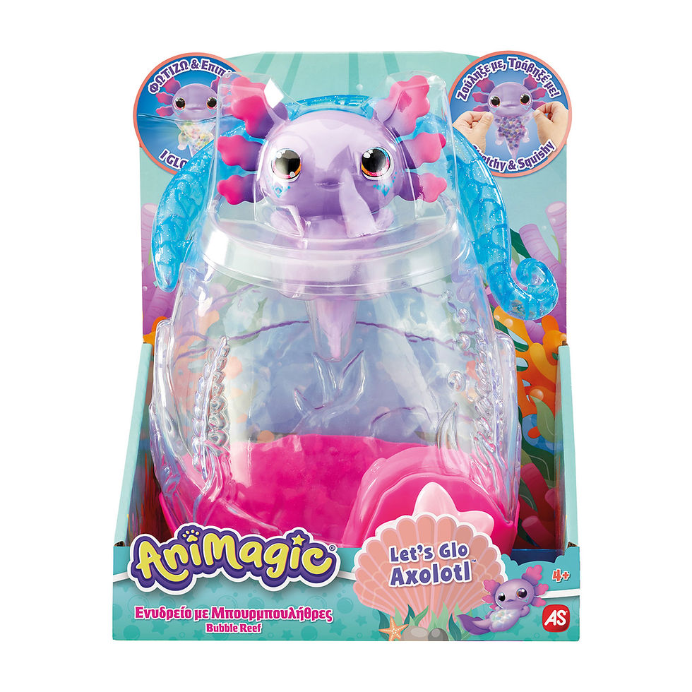 Thumbnail: Animagic Φιγούρα Νερού Let's Glo Axolotl Ενυδρείο Μπουρμπουλήθρες AS1863-34848