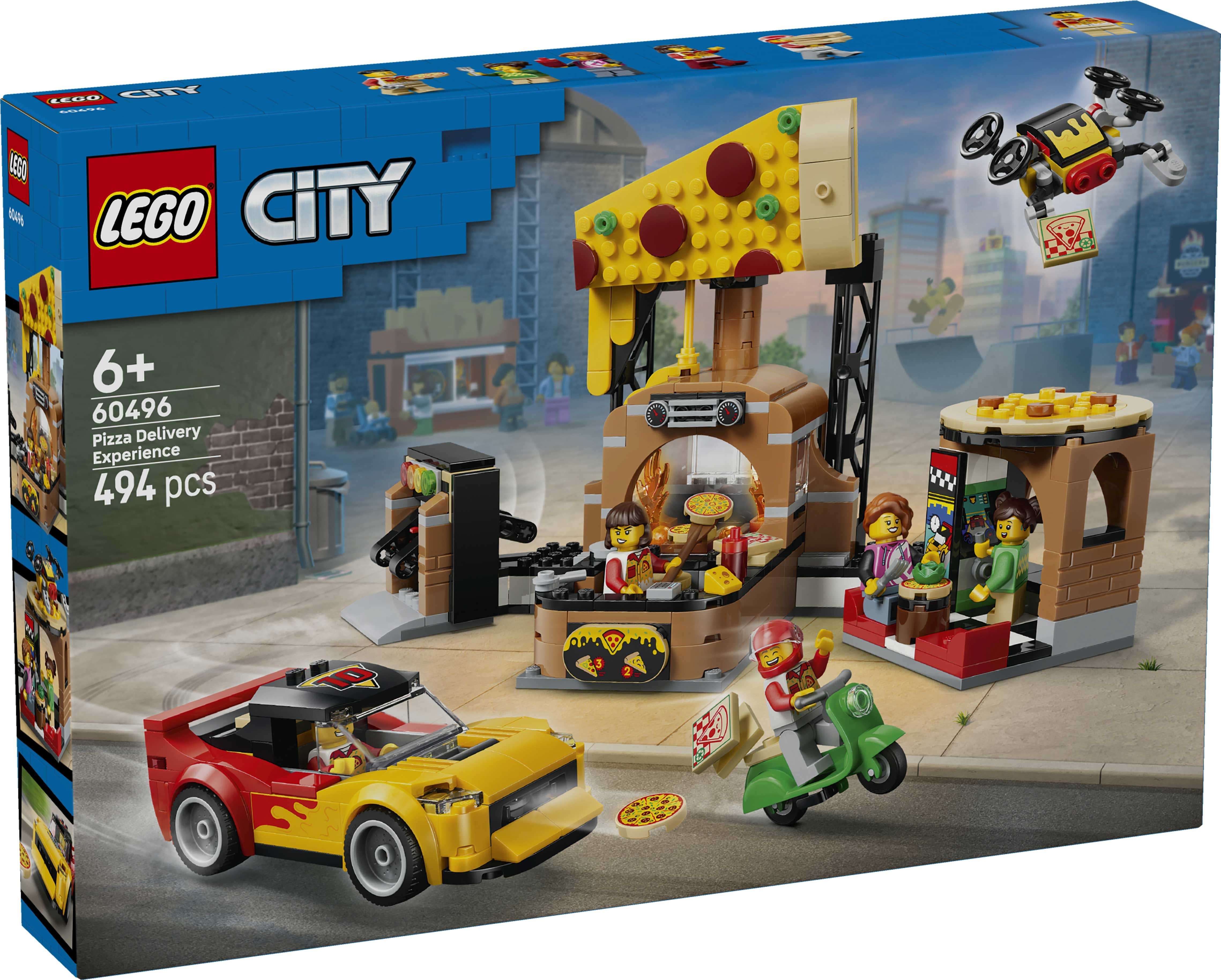 LEGO City Pizza Delivery Experience with Vehicles 60496
