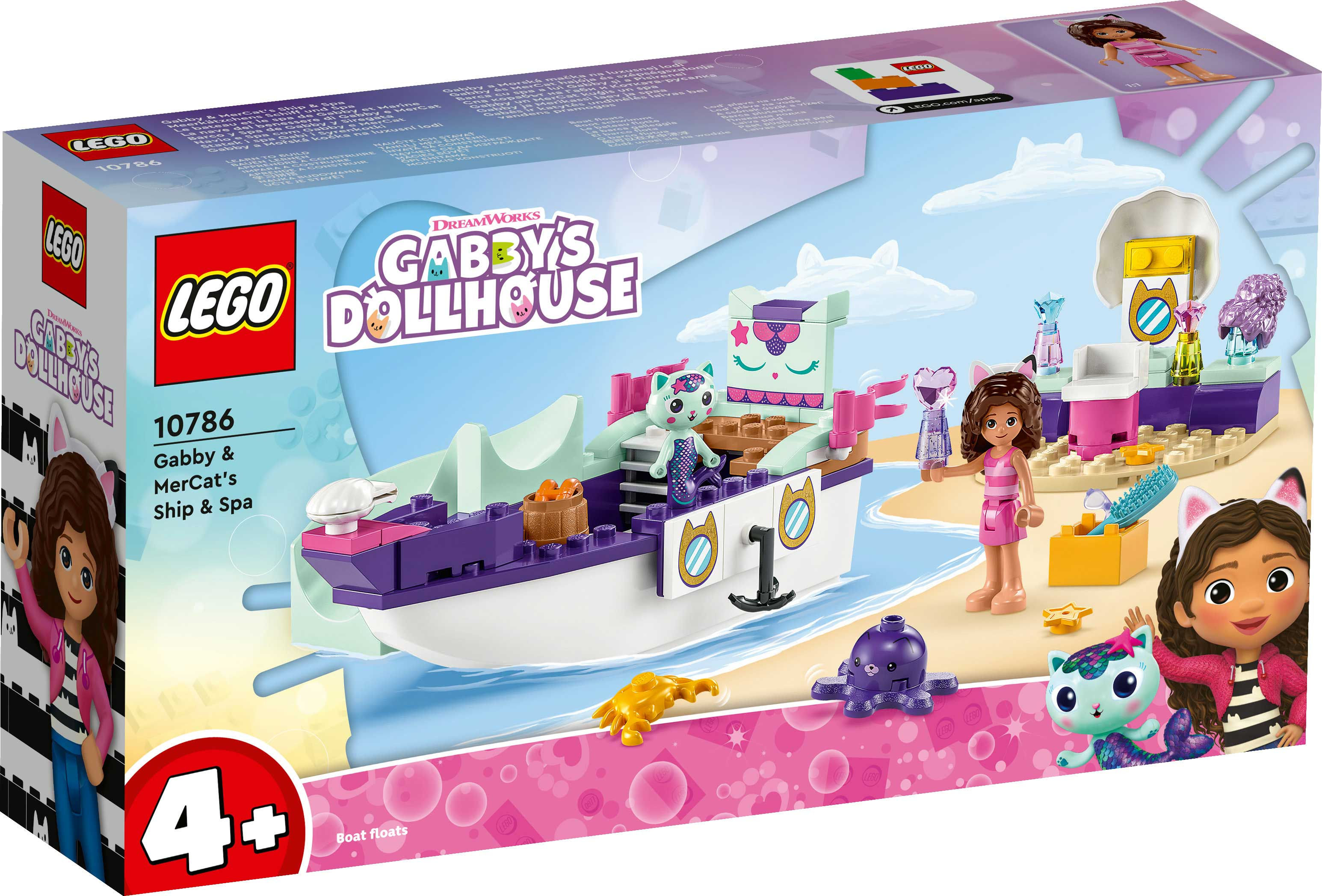 LEGO® Gabby & MerCat’s Ship & Spa 10786 (88 Pieces)