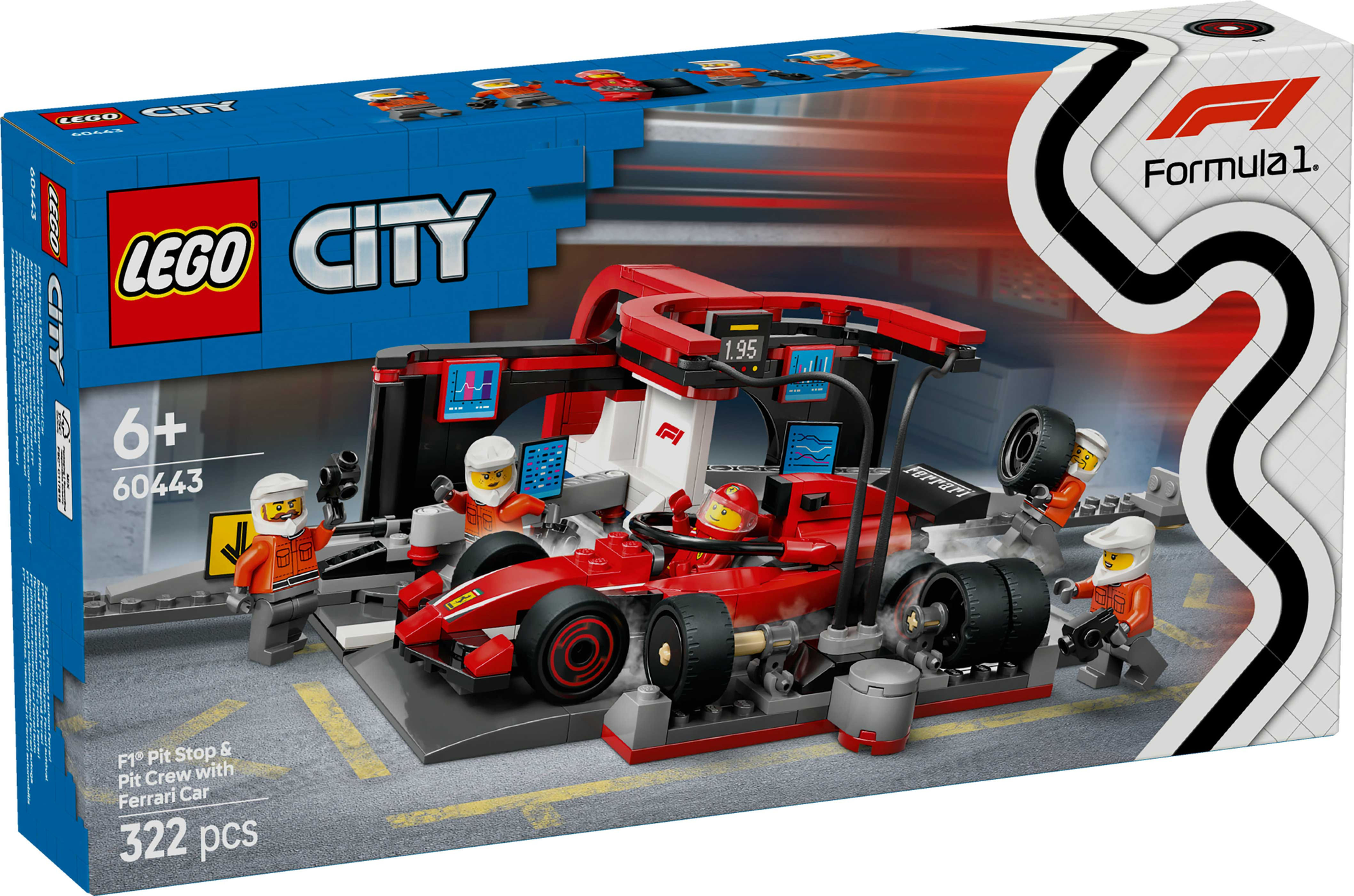 LEGO LEGO City F1® Pit Stop & Pit Crew with Ferrari Car 60443