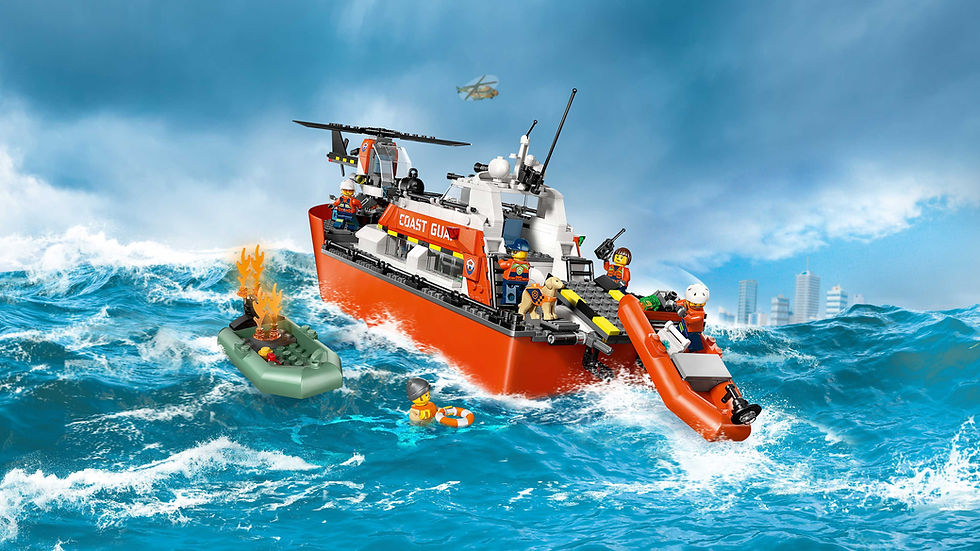 Thumbnail: LEGO City Coast Guard Rescue Boat & Helicopter 60504