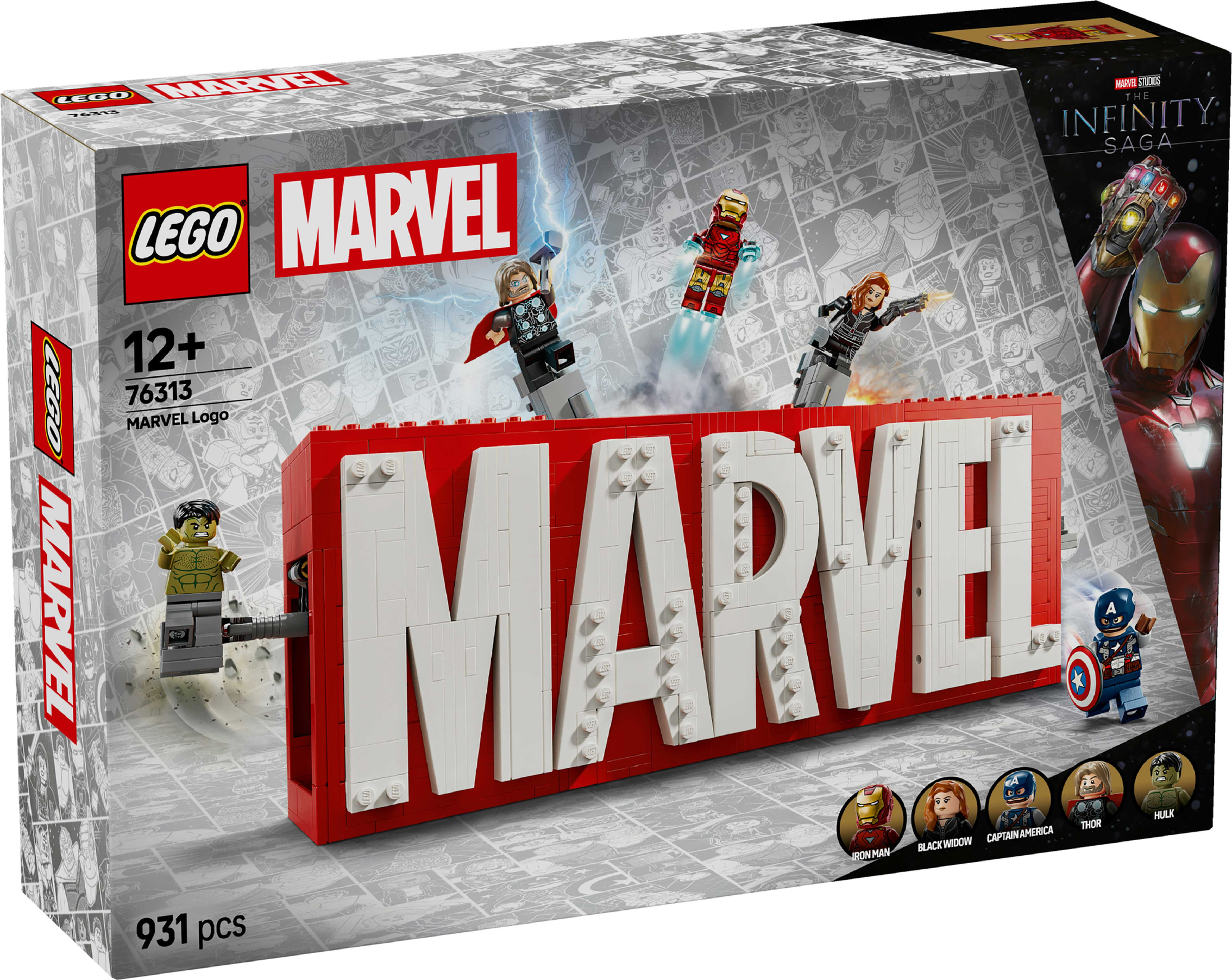 LEGO Super Heroes MARVEL Logo & Minifigures 76313