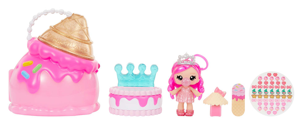 Thumbnail: Yummiland Large Doll + Lipgloss Pet- Callie Birthday Cake 546740