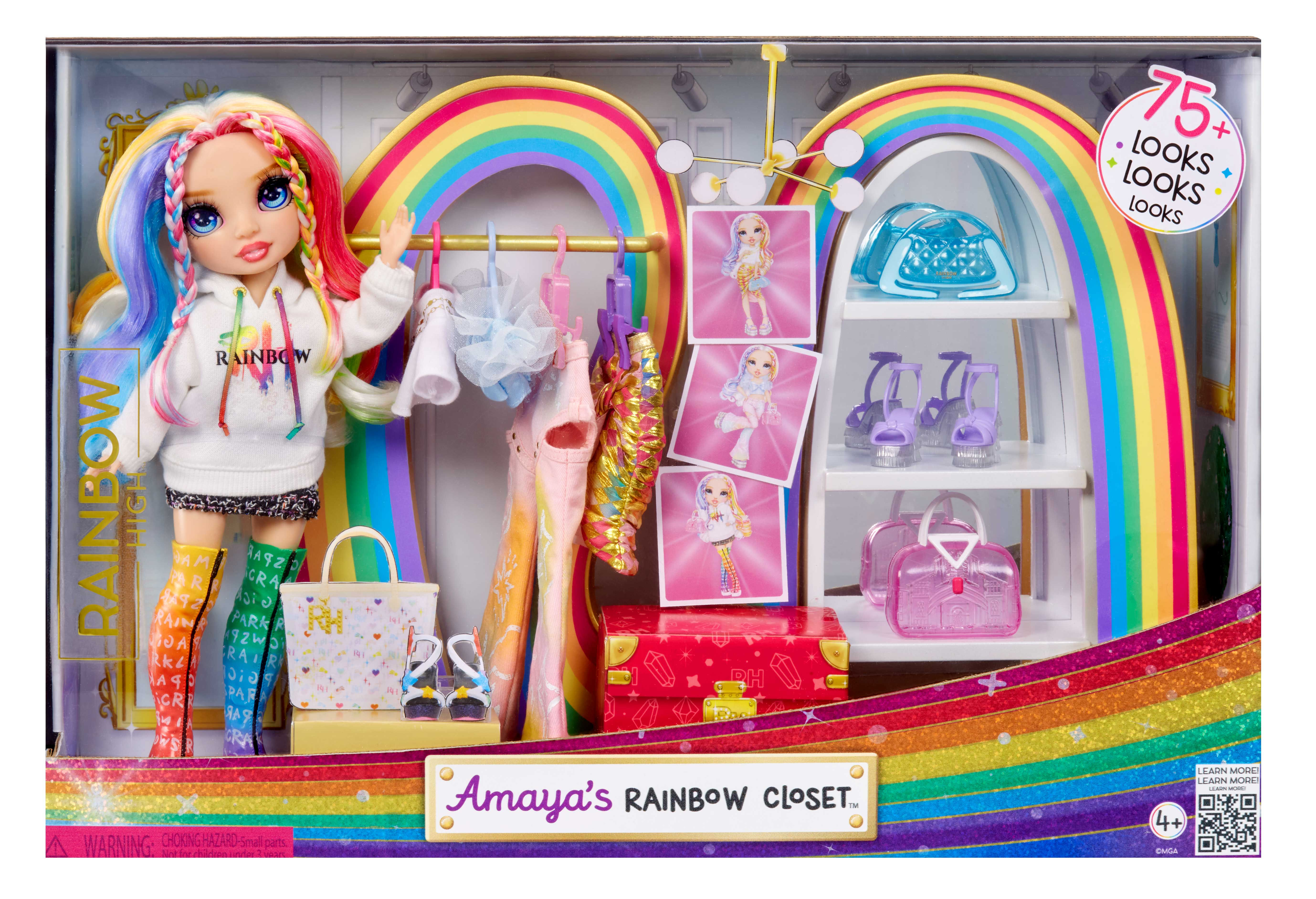 Rainbow High Amaya’s Rainbow Closet Playset + Exclusive Rainbow Doll 543183