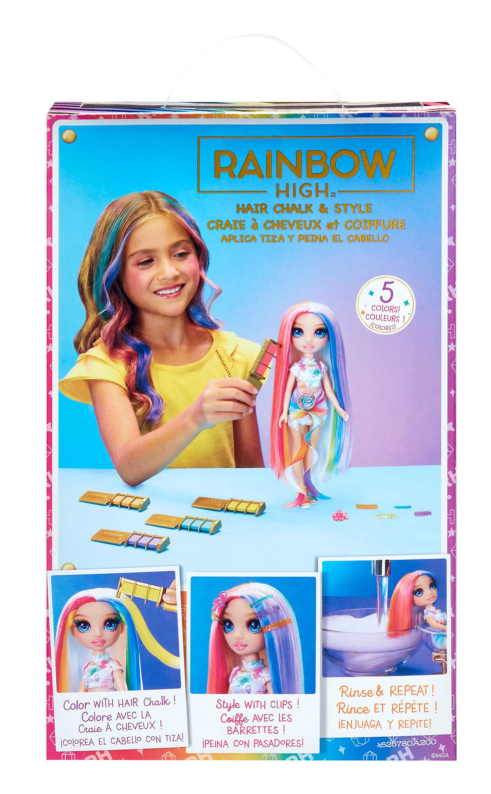 Thumbnail: Rainbow High Hair Chalk & Style Amaya - Rainbow 11” Doll. 526780