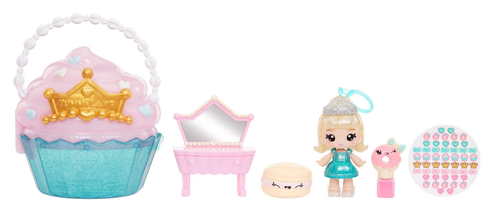 Thumbnail: Yummiland Large Doll + Lipgloss Pet- Rory Blueberry 546733