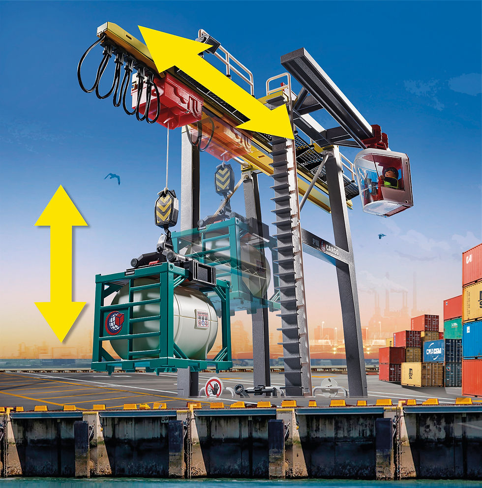 Thumbnail: PLAYMOBIL City Action Γερανογέφυρα φορτοεκφόρτωσης container 70770