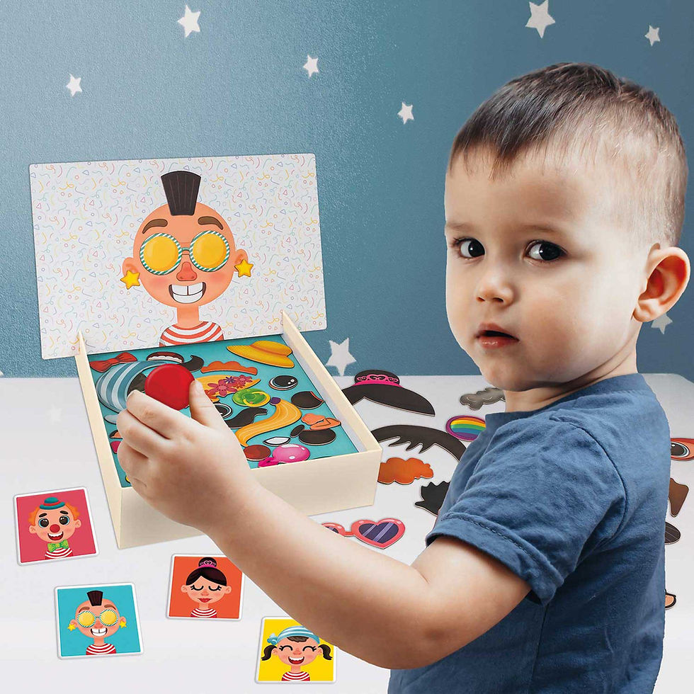 Thumbnail: HappiHobbi Αστεία Πρόσωπα 55 Εκπαιδευτικοί Χάρτινοι Μαγνήτες AS1029-64079