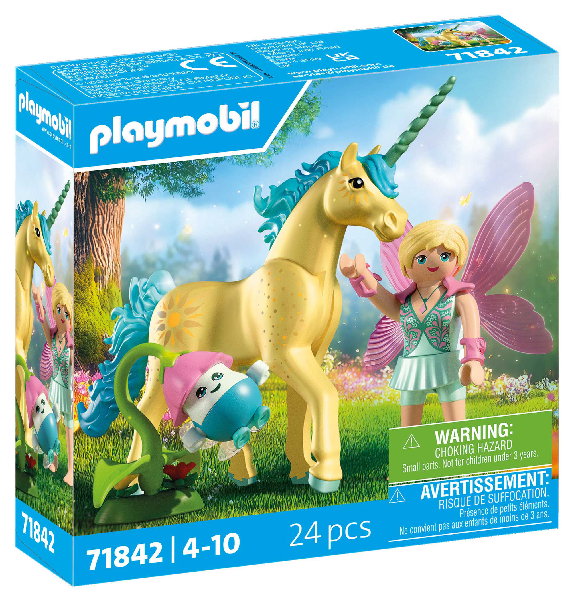 PLAYMOBIL Μονόκερος με γαλάζια χαίτη & νεράιδα 71842