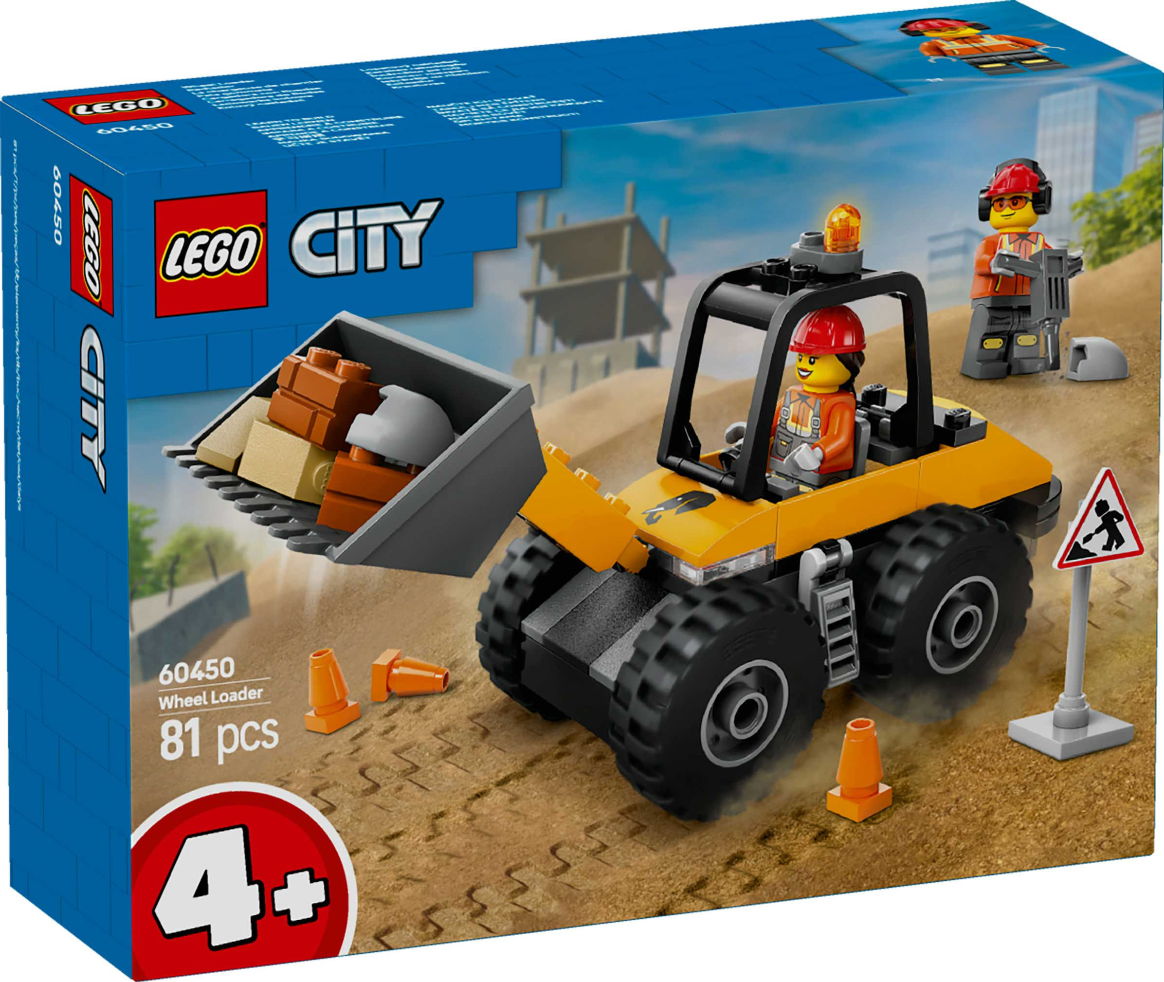 LEGO LEGO City Yellow Construction Wheel Loader 60450