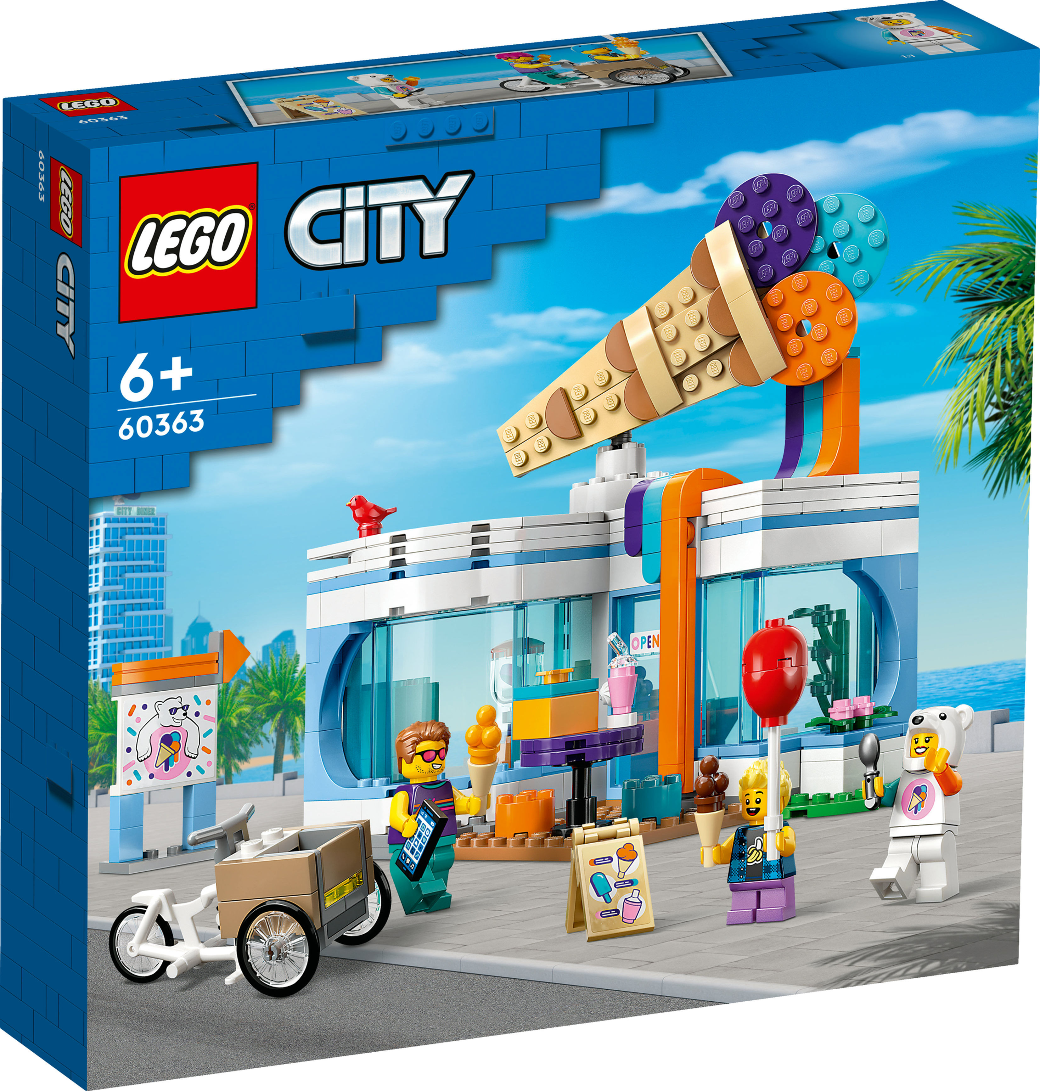 LEGO® City Ice-Cream Shop 60363 for Kids Aged 6+ (296 Pieces)