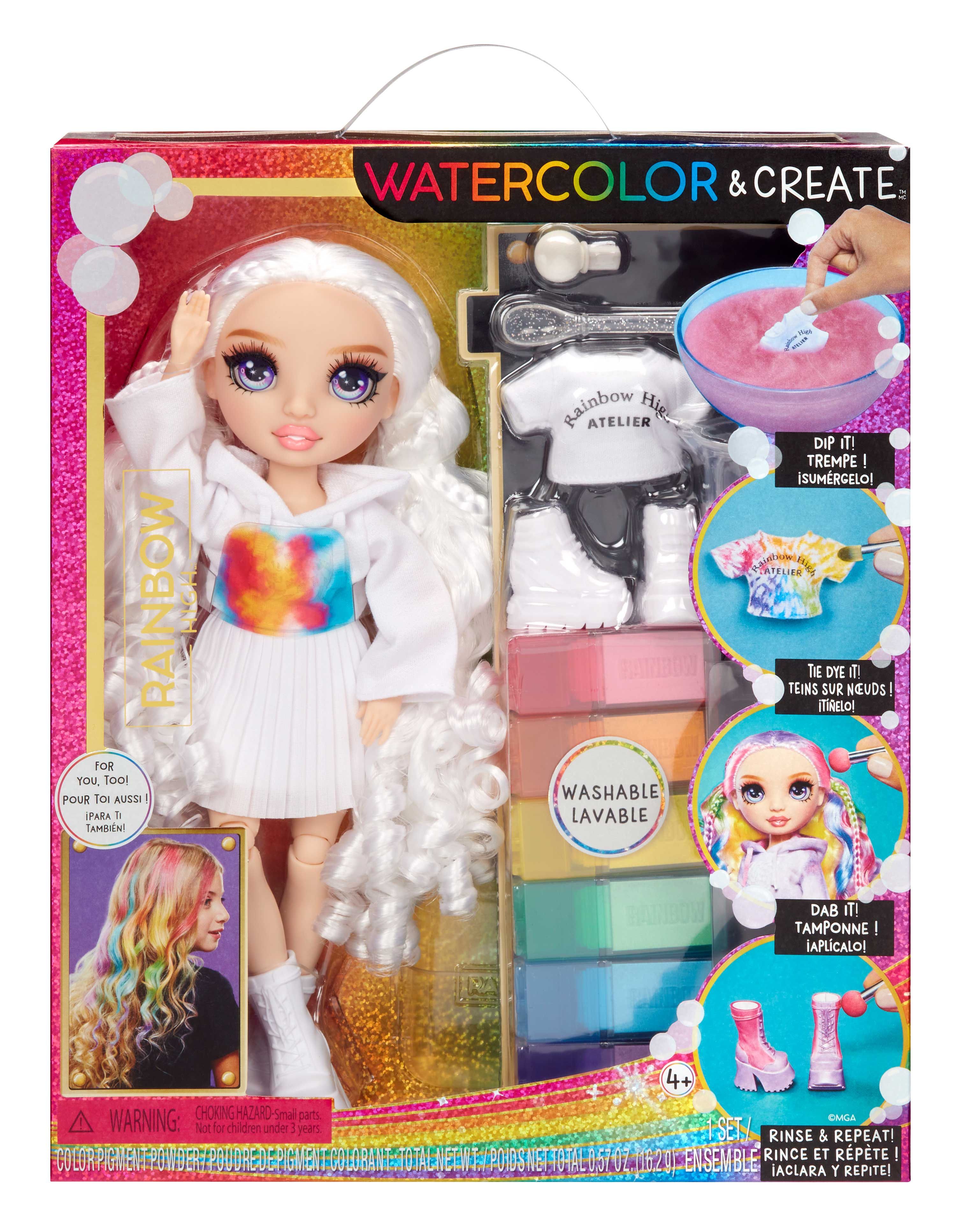 Rainbow High Watercolor & Create Fashion Doll, Purple Eyes 507581