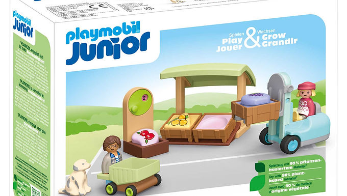 PLAYMOBIL Junior: Πάγκος βιολογικών προϊόντων και κλαρκ 71691
