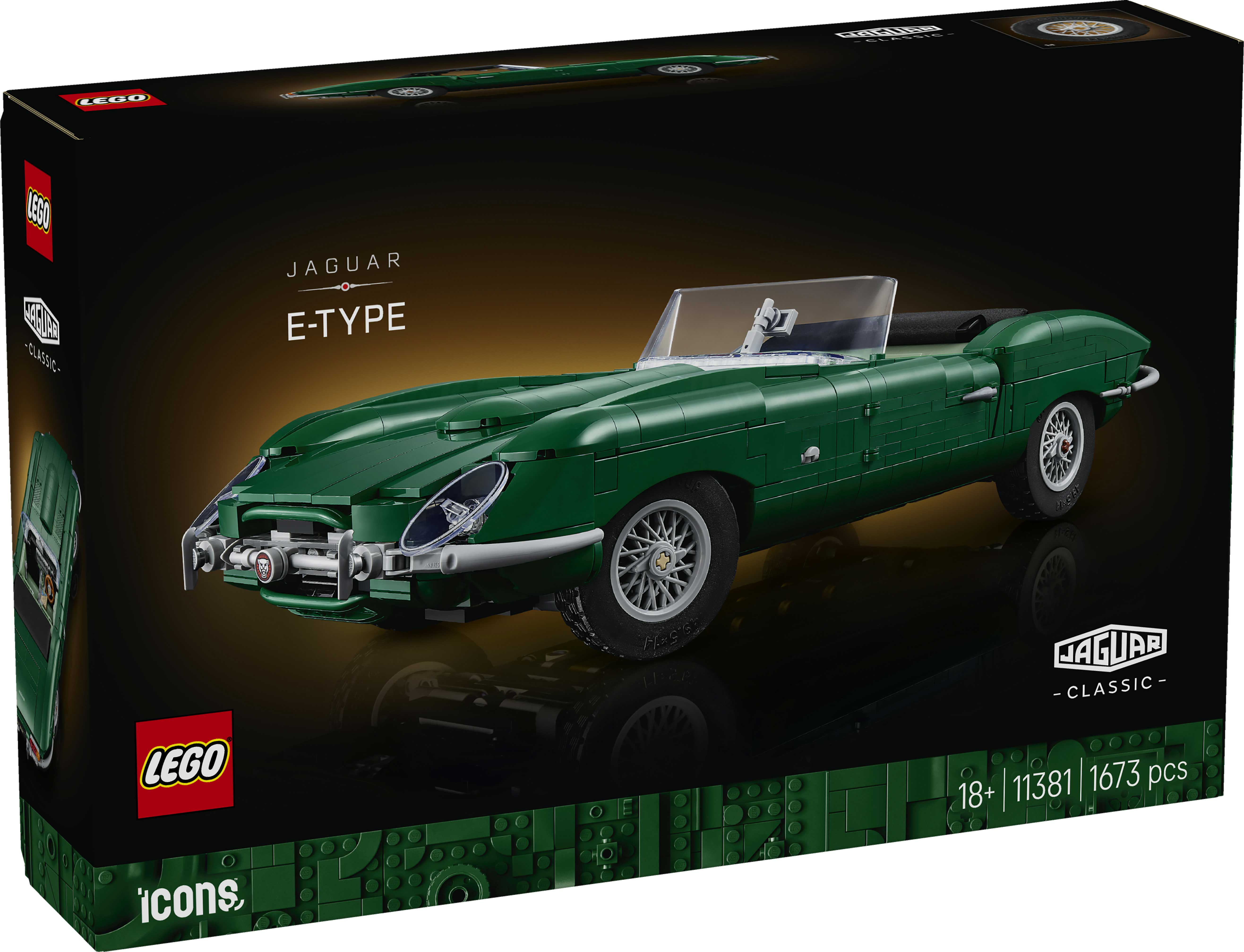 LEGO Icons Jaguar E-Type - Classic Sports Car Model 11381