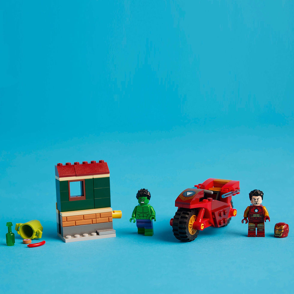 Thumbnail: LEGO® Marvel Iron Man with Bike and The Hulk Playset 76287