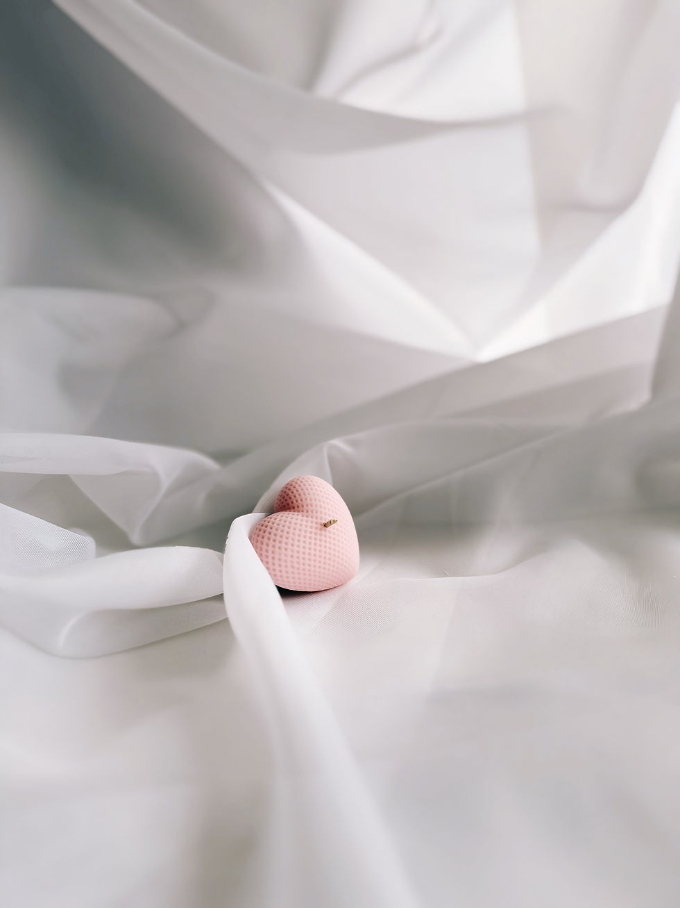 Miniaturbild: Herzkerze karriert rosa