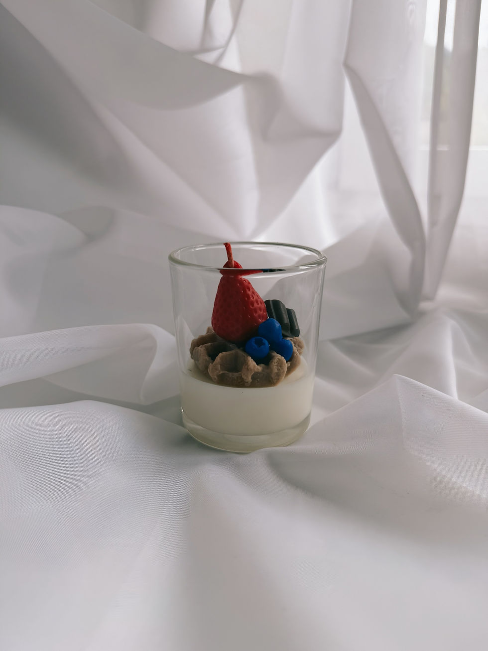 Miniaturbild: Waffelkerze mit Früchten 