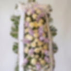 White Rose & Lavender Korean Sympathy Standing Spray (근조화환)