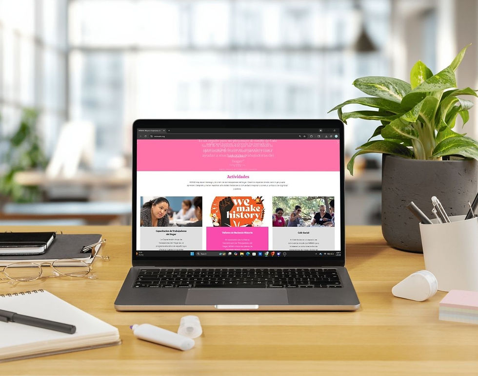 MISMA website mockup