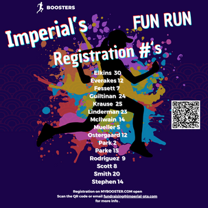 Fun Run - Only need 2 more students to Register!