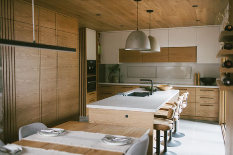 White oak custom kitchen, Blue Mountain, Ontario