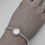 Thumbnail: Ladies Halo CZ 925 Silver Bangle