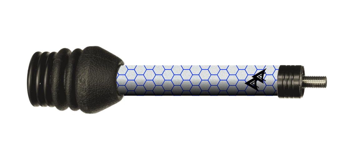 APA Stabilizer Wrap - Reflective Hex Series Blue Outline