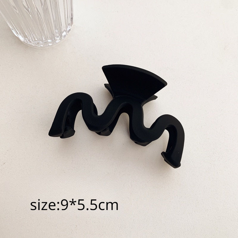 Miniatura: Schwarze große Haarklammern, elegante Haarspange, Krabben-Haarspangen,
